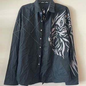 Jeansian Mens Long Sleeve Shirt Size XL